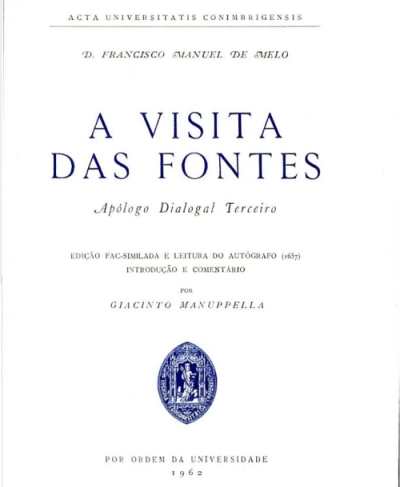 "A Visita Das Fontes", D. Francisco Manuel de Melo, 1657, Capa do Livro